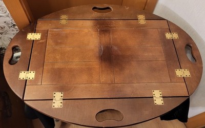 Original Authentic Models Butler Tablett (Mahagoni) mit Behelfsgestell