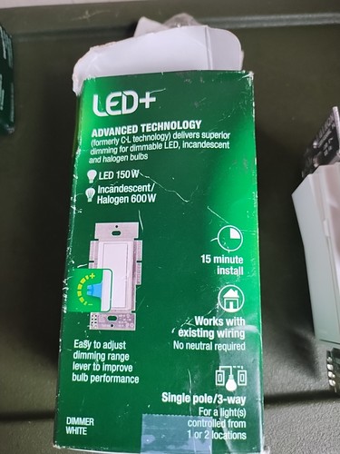Dimmer Lutron DVCL-153PR-WH - DIMMER NUOVO, SCATOLA DANNEGGIATA - Foto 12 di 14