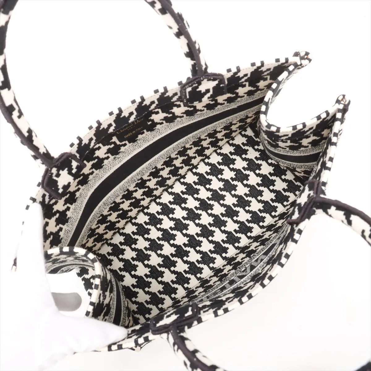 Christian Dior Book Tote Medium canvas Tote bag black x white thumbnail 7