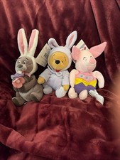 3 Easter Bunny WINNIE THE POOH GOPHER Egg PIGLET Mini Bean Bag Plush DISNEY STOR