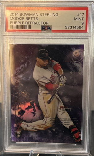 2014 Bowman Sterling - Mookie Betts #17 Purple Refractor /50 (RC) PSA 9