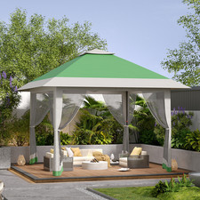 4 x 4 m Pop-up Gazebo Marquee Canopy Outdoor Garden Party Wedding Tent UK