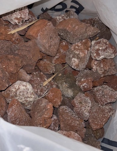 Red Lava Rock Over 10 lbs Volcanic Stones for Fire Pits, Fireplaces, Landscaping