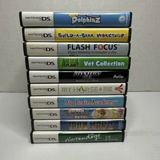 Nintendo DS Game Cases Only Lot Of 10 Empty Cases Most With Manuals/instructions