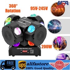 Portable Head DJ Light Rotating Strobe Lights Multi-Effects Stage Lighting 200W
