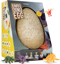 Jumbo Dino Easter Egg - Unearth 12 Unique Large Surprise Dinosaurs in One Giant