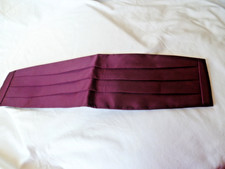 Burgundy Men s Cummerbund Satin Pleated Adjustable Wedding Accessory