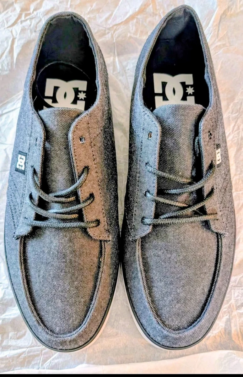 DC‎ Shoes Mens Grey Canvas Slip On Loafers Whipstitch Moc Toe Sneakers Size 7 DC Comics - Brandclub - DC Shoes Men main image 4