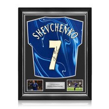 Andriy Shevchenko Signed Chelsea 2024-25 Football Shirt. Superior Frame