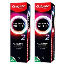 Colgate Visible White O2 Toothpaste 50g Pack of 2 Free Shipping Whitening