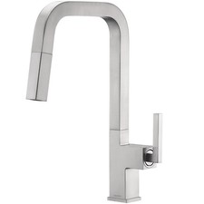 Brushed Nickel Kitchen Faucet with Pull Down Sprayer, Single Handle Kitchen S...
