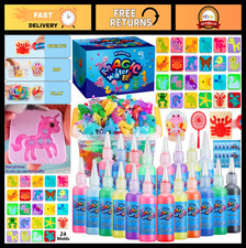Magic Water Gel Kit for Kids - 20 Colors, 24 Shape Molds, DIY Aqua Fairy Craft