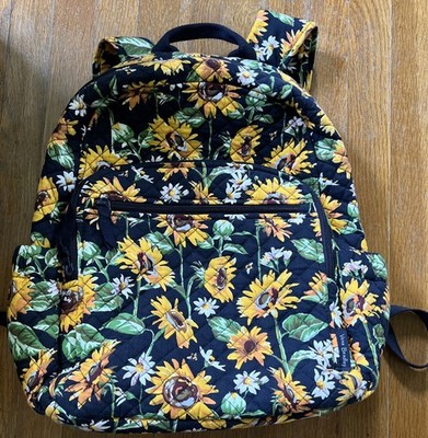 Vera Bradley XL Extra Large Campus Backpack Sunflowers READ .NOT SMALL ONE!