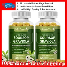 2x Soursop Capsules Soursop Graviola Leaf Extract for Immune Respiratory Support