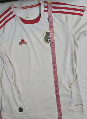 Adidas Mexico Soccer Jersey Youth Large S White Red ClimaCool