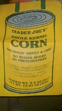 Trader Joe’s Rare Specialty Corn Reusable Grocery Shopping Tote Bag NWT