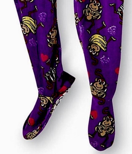 Joe Boxer Monkey Footed Pajamas 1 PC Bananas NWT Plus 1X ALMOST GONE - Picture 7 of 12