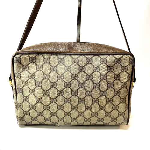Vintage GUCCI Shoulder Bag Sherry GG Supreme Leather Brown Authentic #268 - Picture 4 of 23