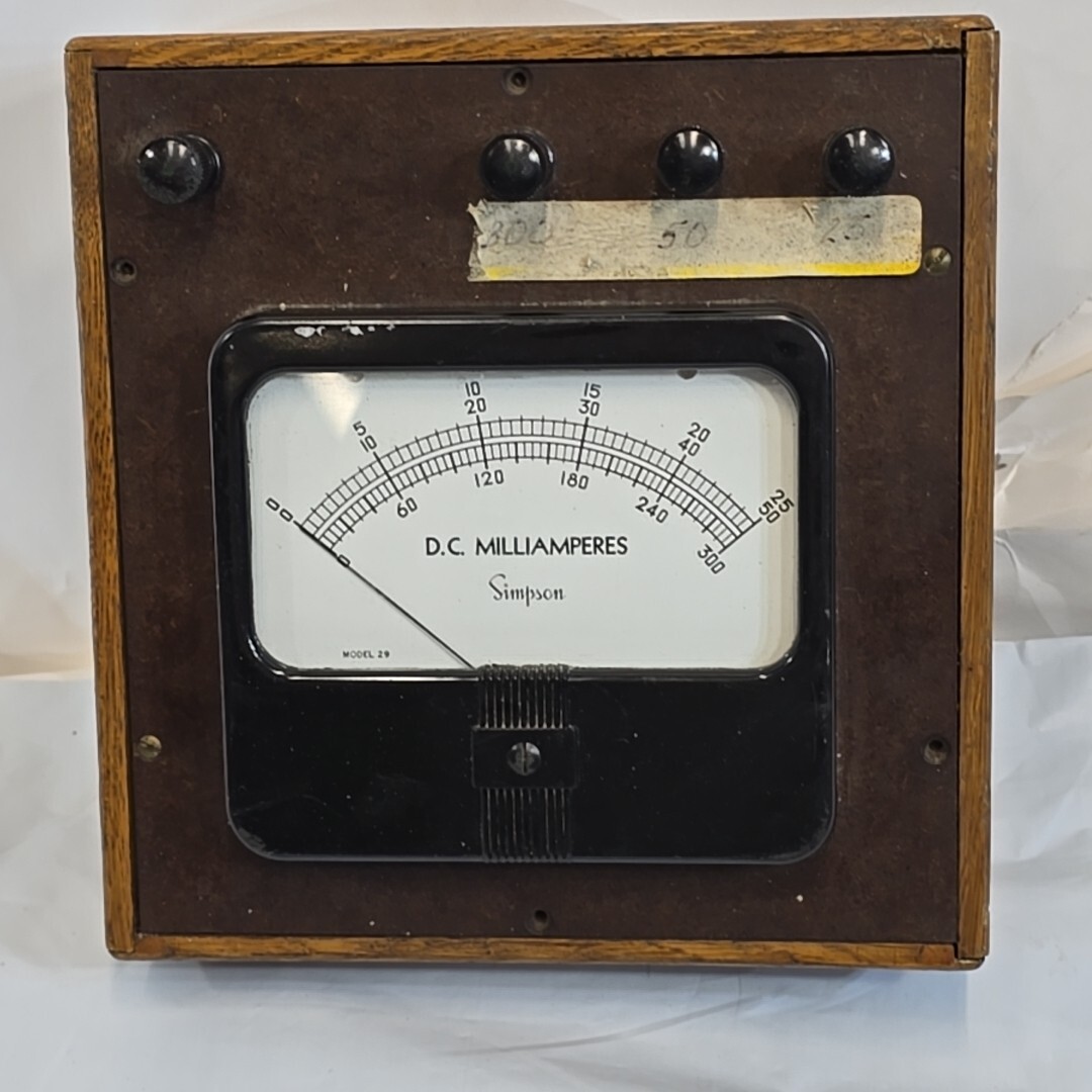 Simpson Model 29 Vintage Model 29 Simpson 0-300 DC Milliamperes Panel Meter Gauge ...
