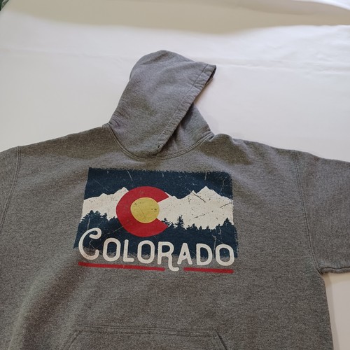 Colorado Men's Gray Graphic Hoodie Pullover Sweatshirt Long Sleeve Size Large - Bild 6 von 13