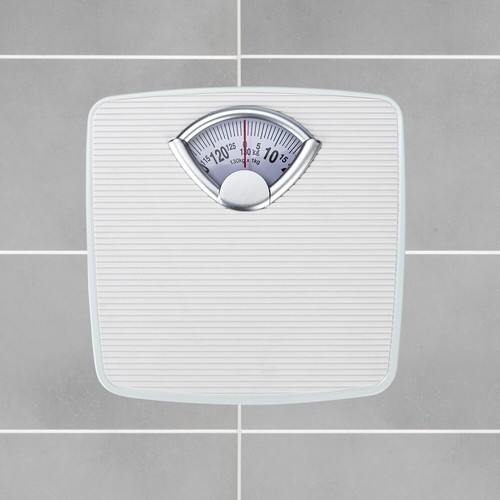 WENKO analoge Körperwaage weiß Tragkraft 130 kg rutschfeste Trittfläche - Bild 10 von 12