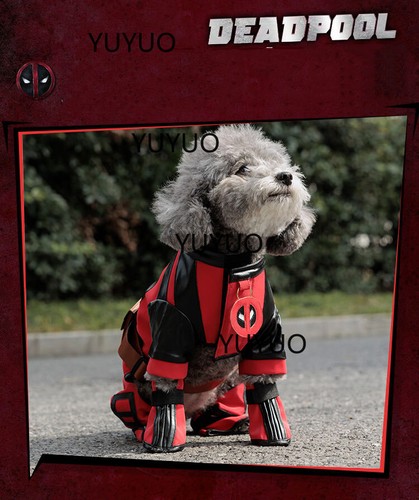 Deadpool 3 Dogpool Cosplay Leather Costume ALL BREED FIT Puppy Costume - Picture 3 of 9