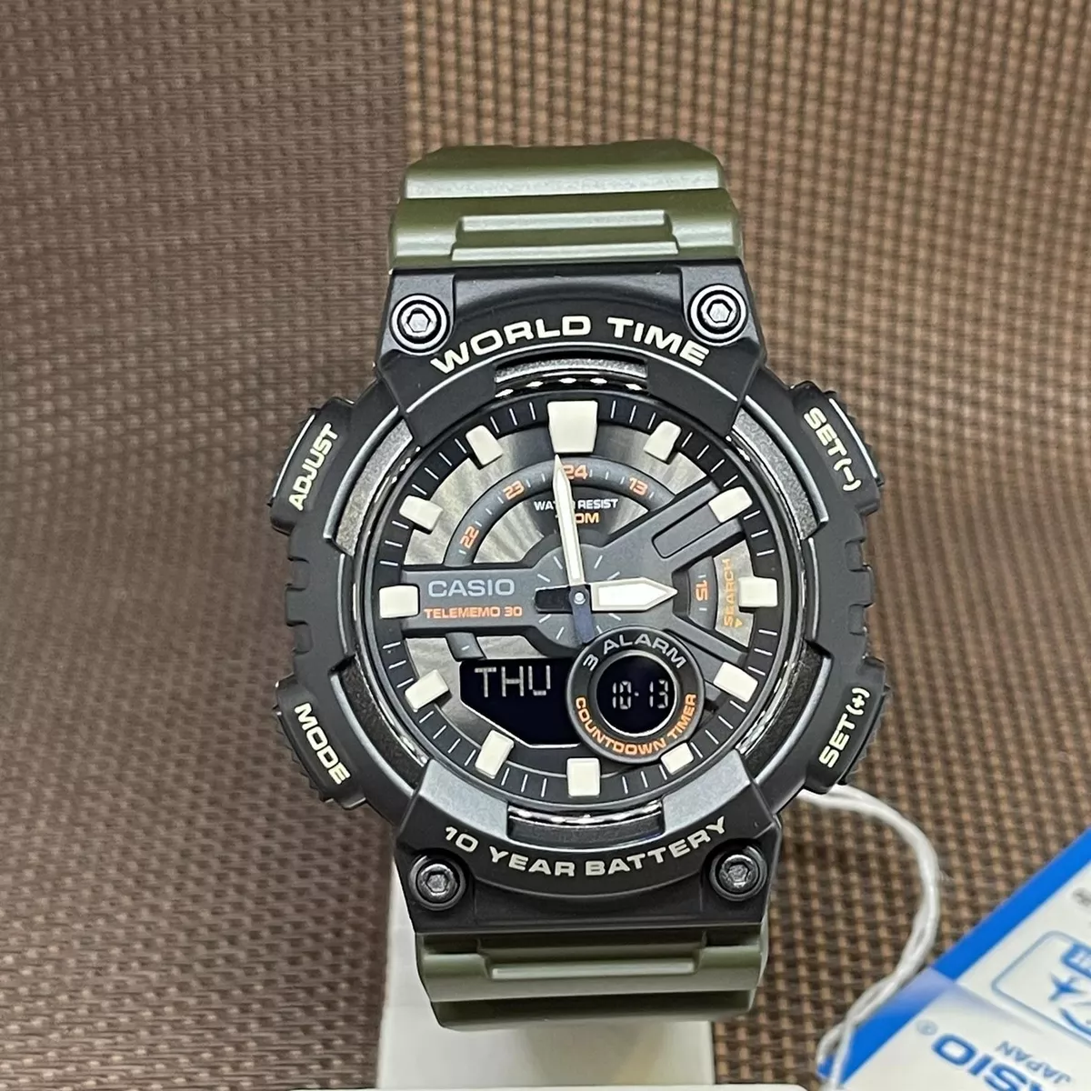 Casio world time analog hotsell digital watch