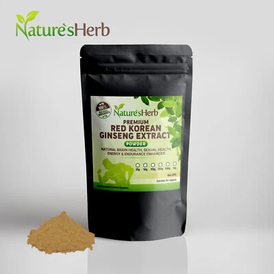 NATURES HERB Red Korean Ginseng Extract Powder 6 year old Pure Red Panax Premium Quality