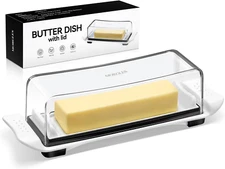 Airtight Butter Dish Keeper with Lid for Refrigerator, Dishwasher Safe Storage