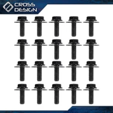 Washer Metal Body Bolt Screw Fastener Fender M6-1.0x 16mm Long- 10mm Hex- 17mm