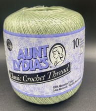 New Coats Crochet Aunt Lydia's Classic Crochet Thread Size 10-Frosty Green 1 