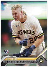 2023 Topps Now Joey Wiemer Rookie Card RC Comes In Clutch With Walk-Off