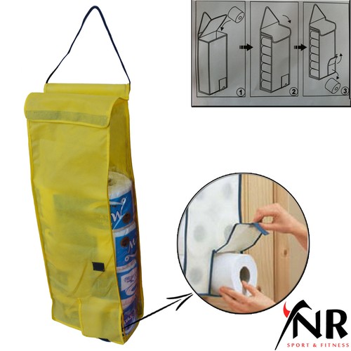 Hanging Toilet Roll Holder Organiser Storage bathroom fabric storage dispenser - Picture 30 of 35
