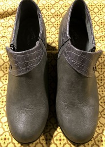 faux croc ankle boots