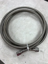 👀 NEW 10 FOOT BRAIDED STAINLESS STEEL HOSE W/ FEMALE FITTINGS