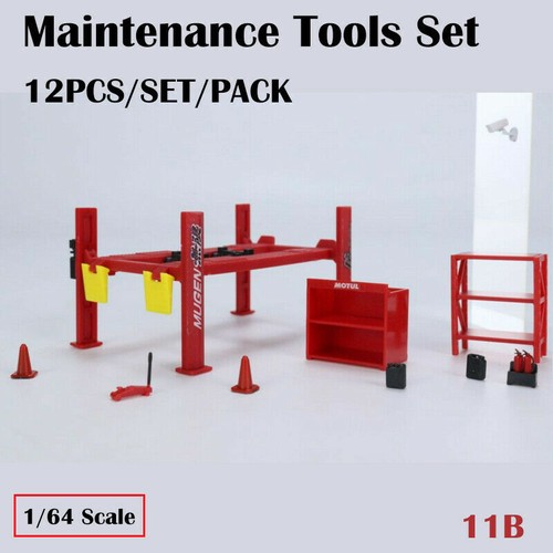 1/64 Scale Garage Tools Set Parking Lot Scene Model Car Display Sets - Picture 7 of 9