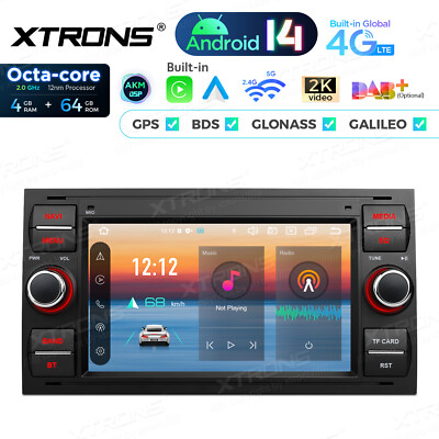 7'' Android 14 Autoradio 4G+64GB DSP GPS Navi 2K WiFi für Ford S Max 2010 Galaxy