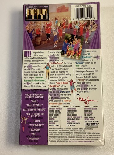 Vintage Richard Simmons Broadway Workout / Dance VHS Tapes - New / Sealed - Picture 3 of 11
