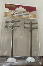 Lemax Village Accessory - TELEPHONE POLES, Set of 2 - NIP