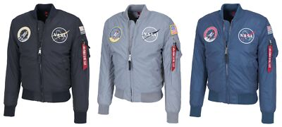 ALPHA INDUSTRIES MA-1 NASA REFLECTIVE Herren wattierte Bomberjacke