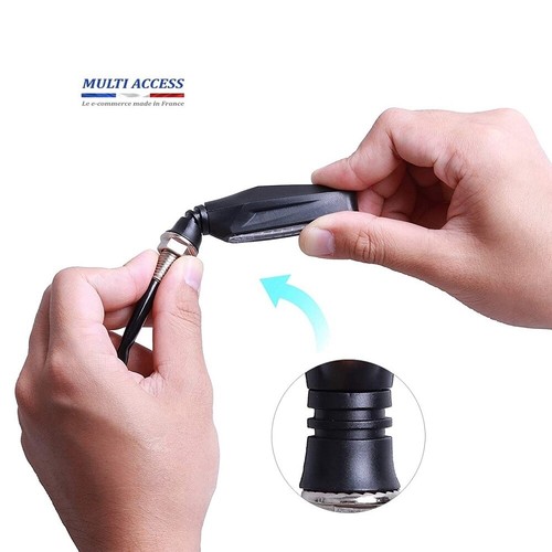 2X Clignotants LED Séquentiel Universel 12 V Moto Scooter Ambre Ampoule Feu - Picture 3 of 5