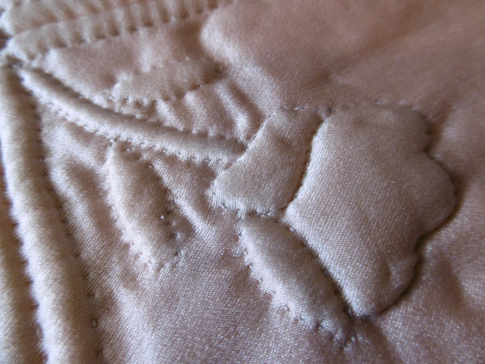 Pochette à lingerie début XXéme satin de soie rose - Photo 3/4