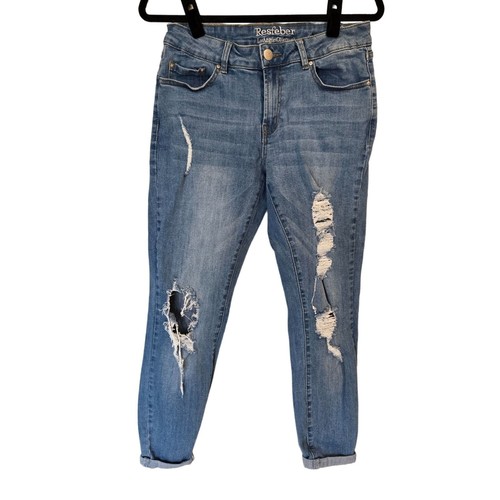 Resfeber Skinny Boy Friend Jeans Damen 10