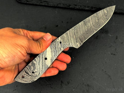 Handmade Damascus Steel Knife Blade | Hunting knife Blanks | Heat Treated | B239 - Picture 10 of 16