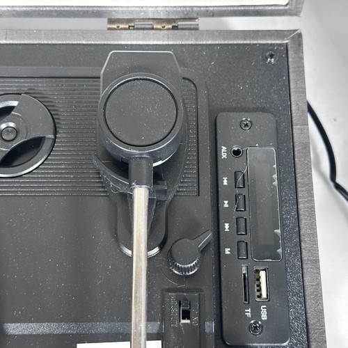 Vinyl Turntable Briefcase Record Player W/ Speakers Suitcase Tested Working - Picture 4 of 14