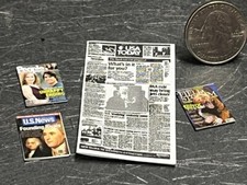 Dollhouse Miniature Vintage Magazines Books news J 1:12 scale B538 DollysGallery