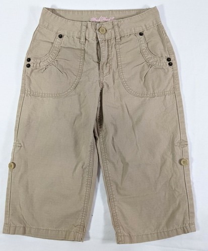DUCK HEAD JEANS Girl's Khaki Regular Fit Convertible Button Cuff Capris size 10 - Picture 2 of 10