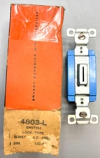 Lot of 5 Bryant Switch Lock Type 4803-L 3-WAY AC 15A 120-277V
