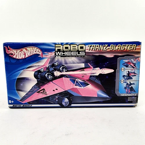 VTG Hot Wheels Robo Wheels TRANZ BLASTER Transformer Vehicle Positrons 2001 NEW