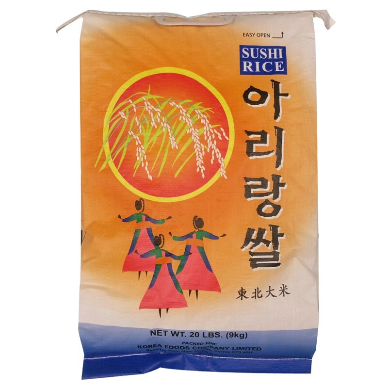 Arroz de sushi Arirang de grano corto medio 9 kg 东北大米 壽司米